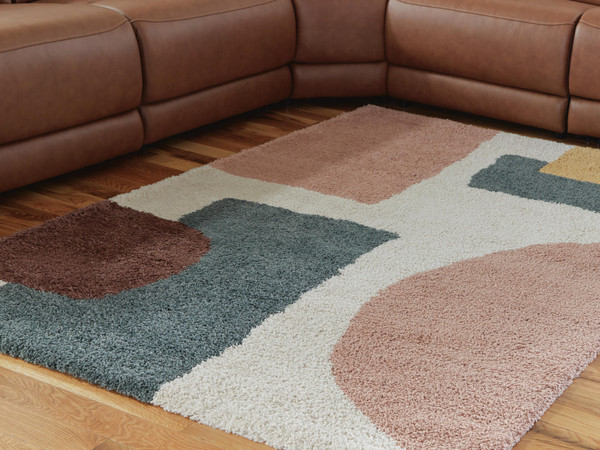 Ashley Flynnwick Cream Pink Gray 5' x 7' Rug