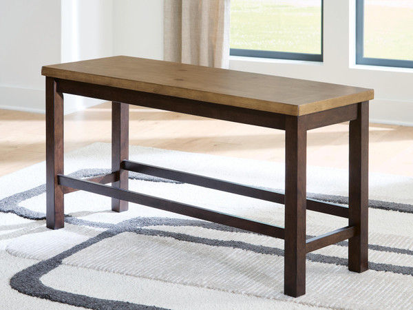 Ashley Anixburg Light Brown Dark Brown Counter Height Dining Bench