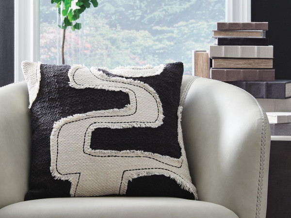 Ashley Veerbank Black Beige Pillow (Set of 4)