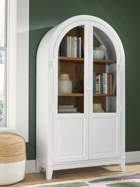 Ashley Dagandale White Natural Accent Cabinet