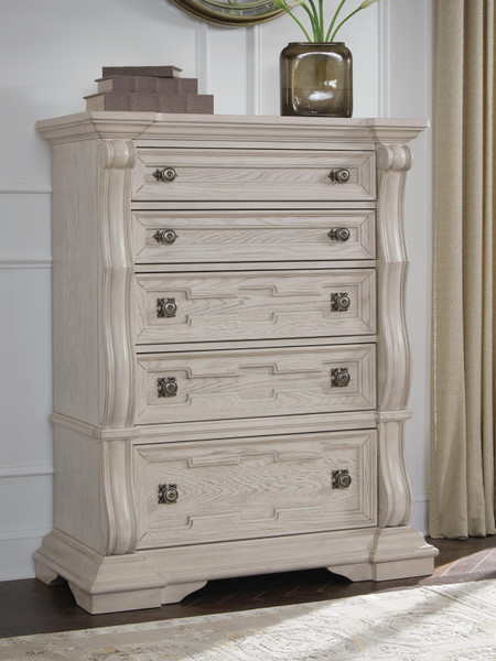 Ashley Andonhall Antique White Chest of Drawers