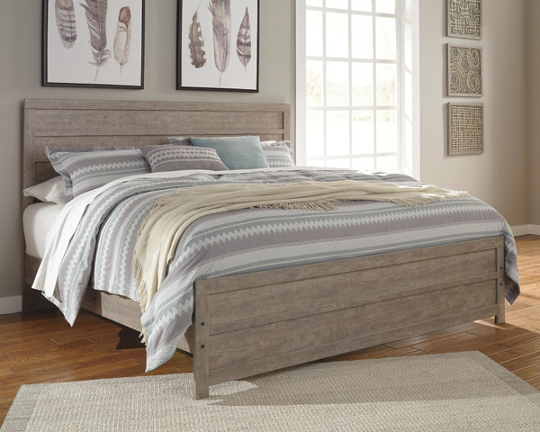 Ashley Culverbach Gray King Panel Bed