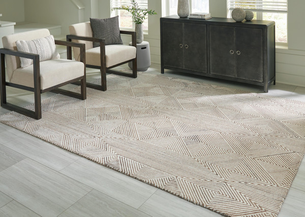 Ashley Jadott Beige Brown 8' x 10' Rug