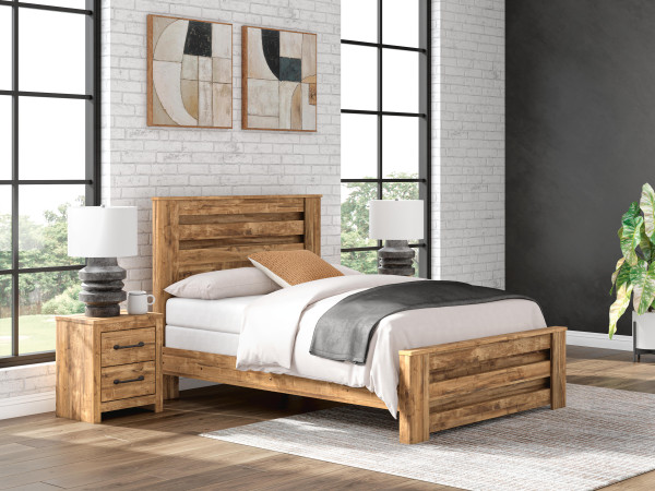Ashley Branstony Brown Queen Panel Bed