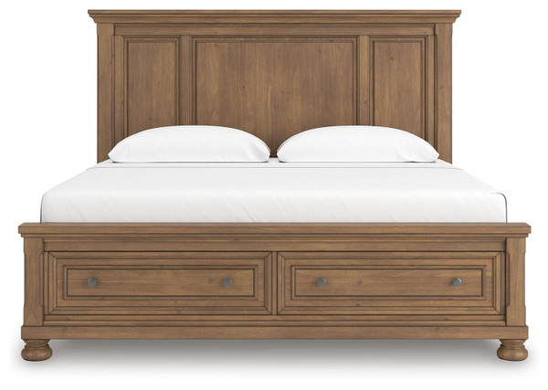 Ashley Vandenmore Medium Brown King Panel Storage Bed