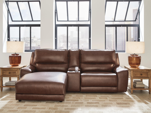 Ashley Silverbrooke Canyon 3-Piece Power Reclining Sectional with Chaise