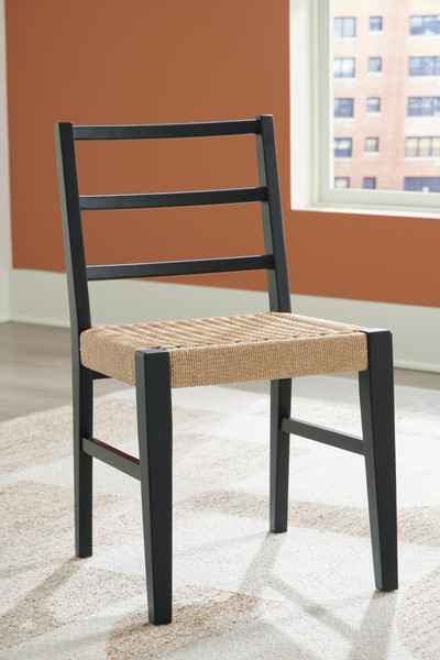 Ashley Isanti Light Brown Black Dining Chair (Set of 2)