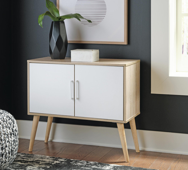 Ashley Orinfield Natural White Accent Cabinet