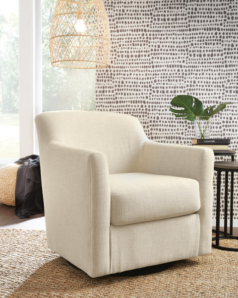 Ashley Bradney Linen Swivel Accent Chair