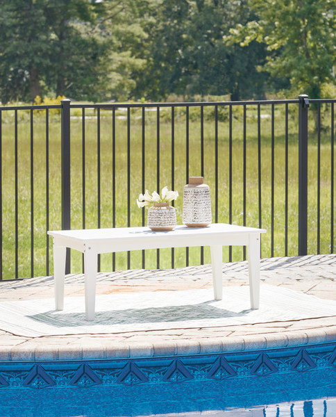 Ashley Hyland Wave White Outdoor Coffee Table