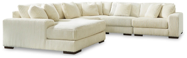 Ashley Lindyn Fog 5-Piece Sectional with Chaise 21105/17/46(2)/64/77