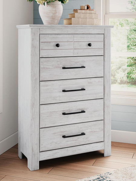 Ashley Fenderport Whitewash Chest of Drawers