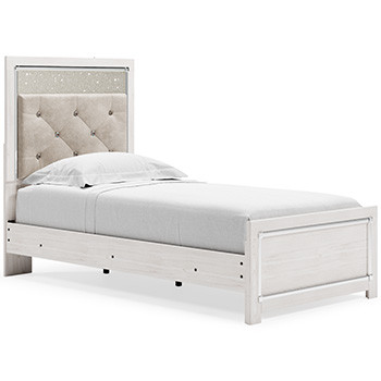 Ashley Altyra White Twin Upholstered Panel Headboard
