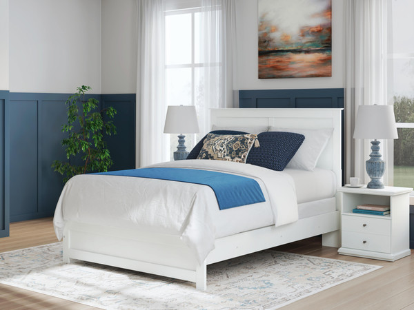Ashley Bostwick Shoals White Queen Panel Bed