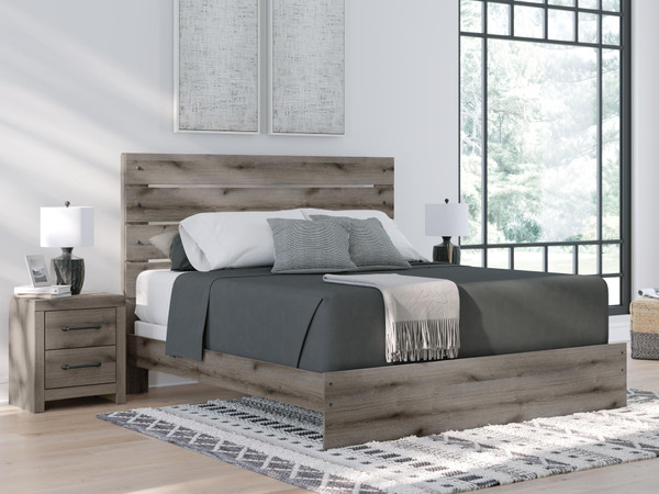 Ashley Urbanoore Brown Gray King Panel Bed