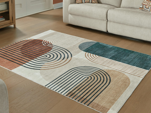 Ashley Farrendale Multi Washable 5' x 7' Area Rug