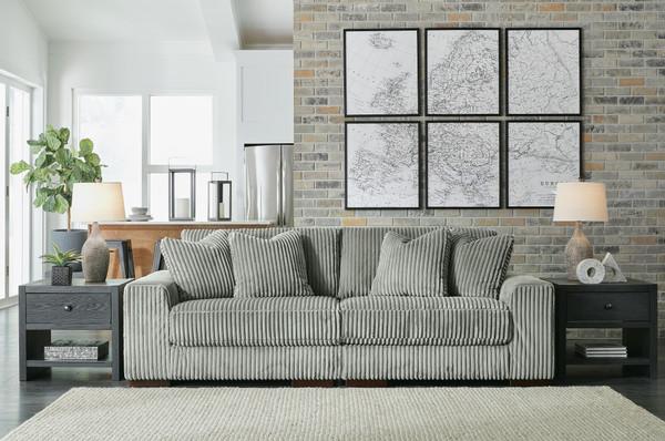 Ashley Lindyn Fog 2-Piece Sectional Sofa