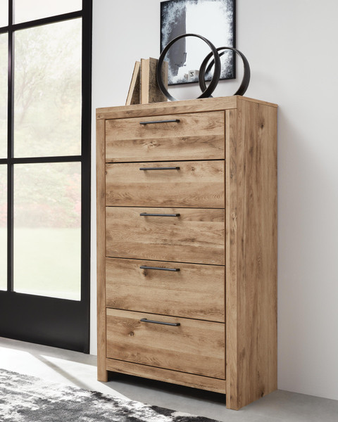Ashley Hyanna Tan Brown Chest of Drawers
