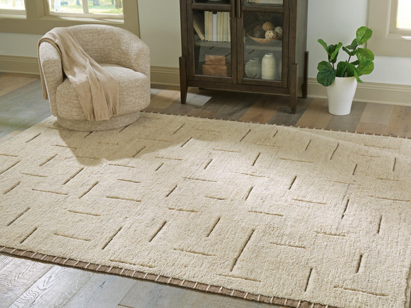 Ashley Clayman Beige Brown Large Rug