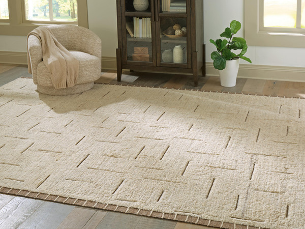 Ashley Clayman Beige Brown Extra Large Rug