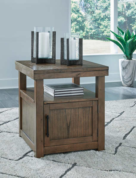 Ashley Boardernest Brown End Table
