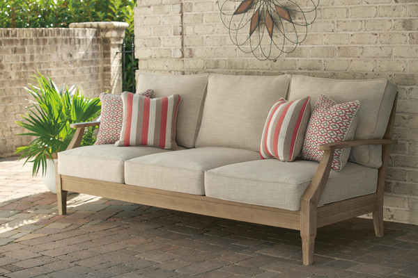 Ashley Clare View Beige Sofa with Cushion