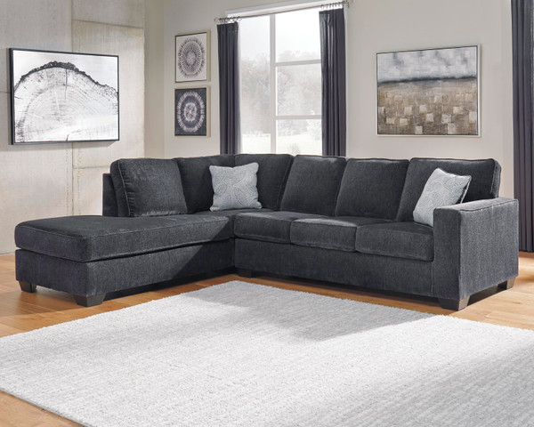 Ashley Altari Slate 2-Piece Sleeper Sectional with Chaise 87213/16/83