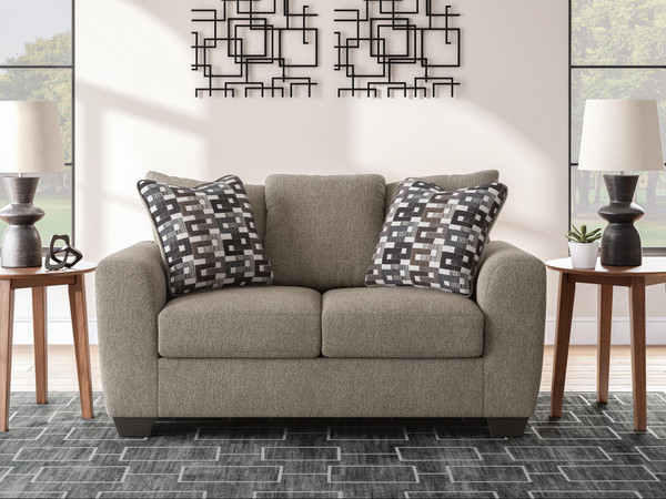 Benchcraft Triston-Peaks Suede Loveseat