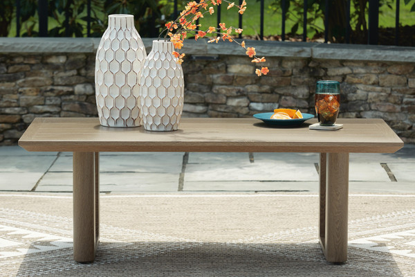 Ashley Serene Bay Dark Brown Outdoor Coffee Table