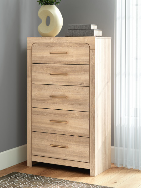 Ashley Hollymount Tan Chest of Drawers