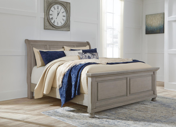 Ashley Lettner Light Gray California King Sleigh Bed