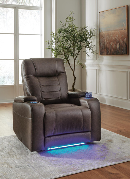 Ashley Schooner Rocks Umber Power Recliner