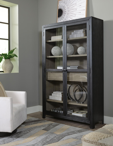 Ashley Lenston Black Gray Accent Cabinet