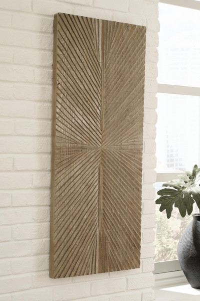 Ashley Lenora Distressed Brown Wall Decor