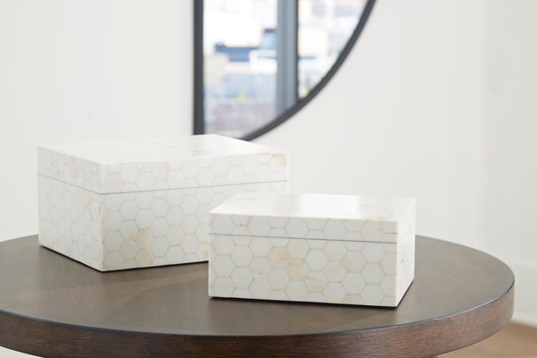 Ashley Aldenburg Cream Box (Set of 2)
