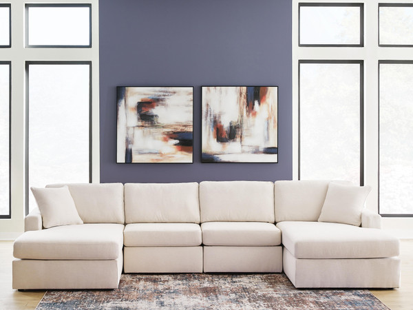 Ashley Modmax Oyster 4-Piece Sectional with Chaise