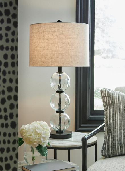 Ashley Airbal Clear Black Table Lamp (Set of 2)