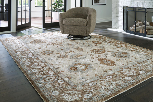 Ashley Ainswick Brown Beige Gray Memory Foam Large Rug