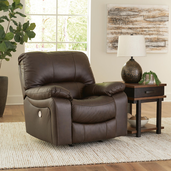 Ashley Leesworth Dark Brown Power Recliner