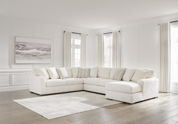 Ashley Chessington Ivory 4-Piece Sectional with Chaise 61904/17/66/77/34