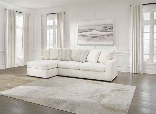 Ashley Chessington Ivory 2-Piece Sectional with Chaise