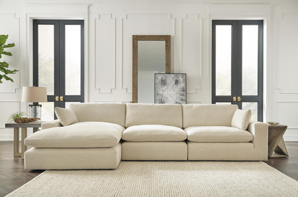 Benchcraft Elyza Linen 3-Piece Sectional with Chaise