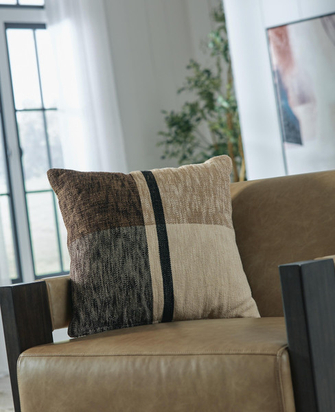 Ashley Adrielton Black Brown Tan Pillow (Set of 4)