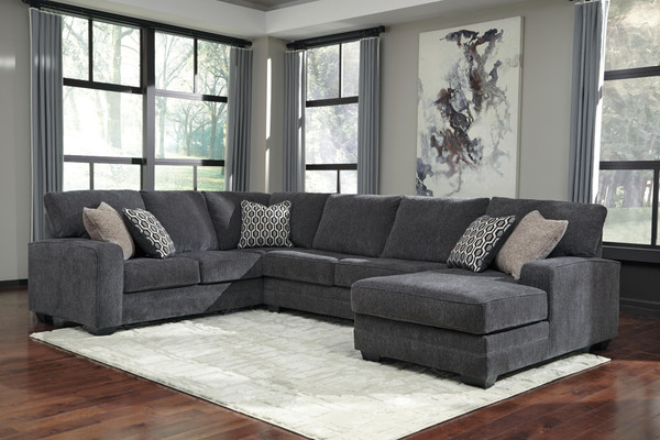 Benchcraft Tracling Slate 3-Piece Sectional with Chaise 72600/17/34/66