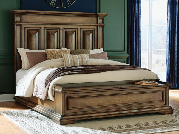 Ashley Channley Brown King Panel Storage Bed