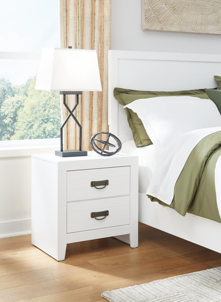 Ashley Binterglen White Nightstand