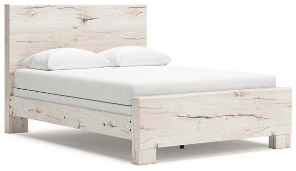 Benchcraft Lawroy Light Natural Queen Panel Bed