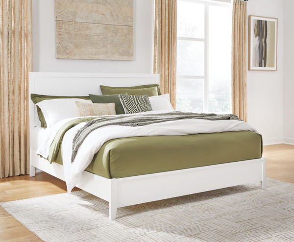 Ashley Binterglen White King Panel Bed