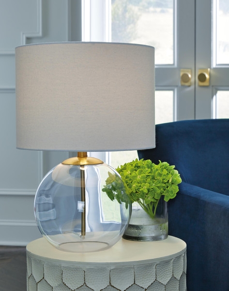 Ashley Samder Clear Brass Finish Table Lamp