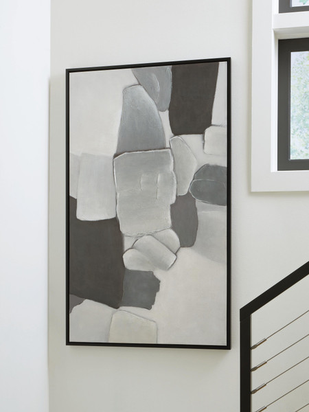 Ashley Adilson White Gray Black Wall Art